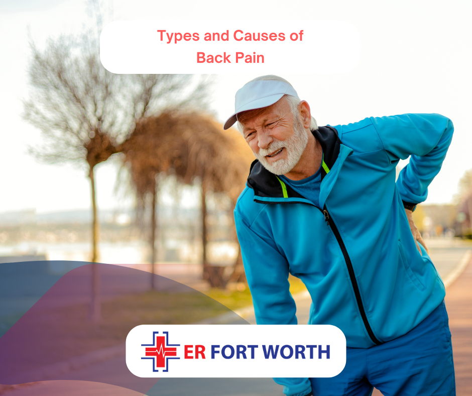 Causes of Back Pain ER of Fort Worth TX urgent care