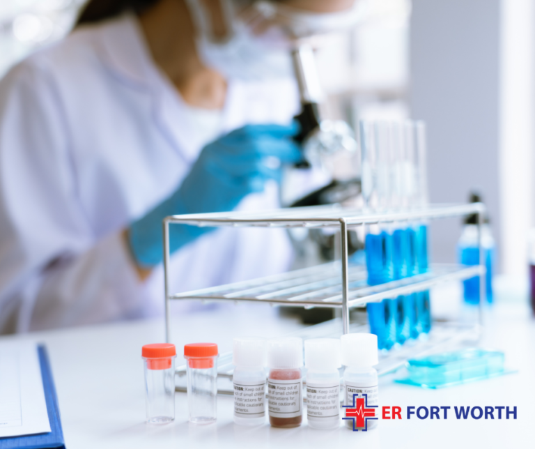 Laboratory Sevices of blood test at ER of Fort Worth